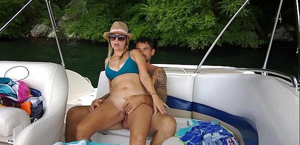  Hot sex on our boat. Almost caught